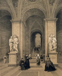 ローマのサンティサンクチュアリの神聖な階段、1870年のアルバム「Rome dans sa grandeur」のイラスト